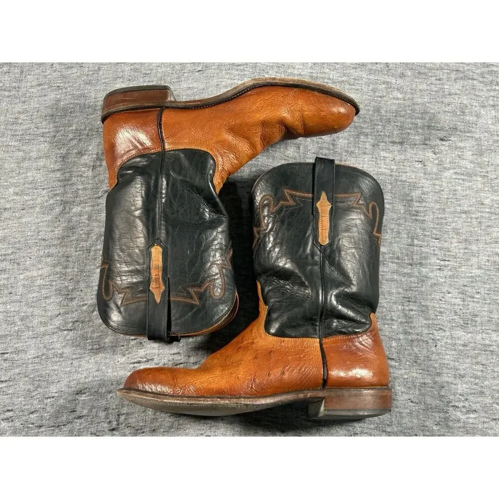 Lucchese Sunset Exotic Cowboy Boots Mens 11.5 2E Leather Western Made in USA
